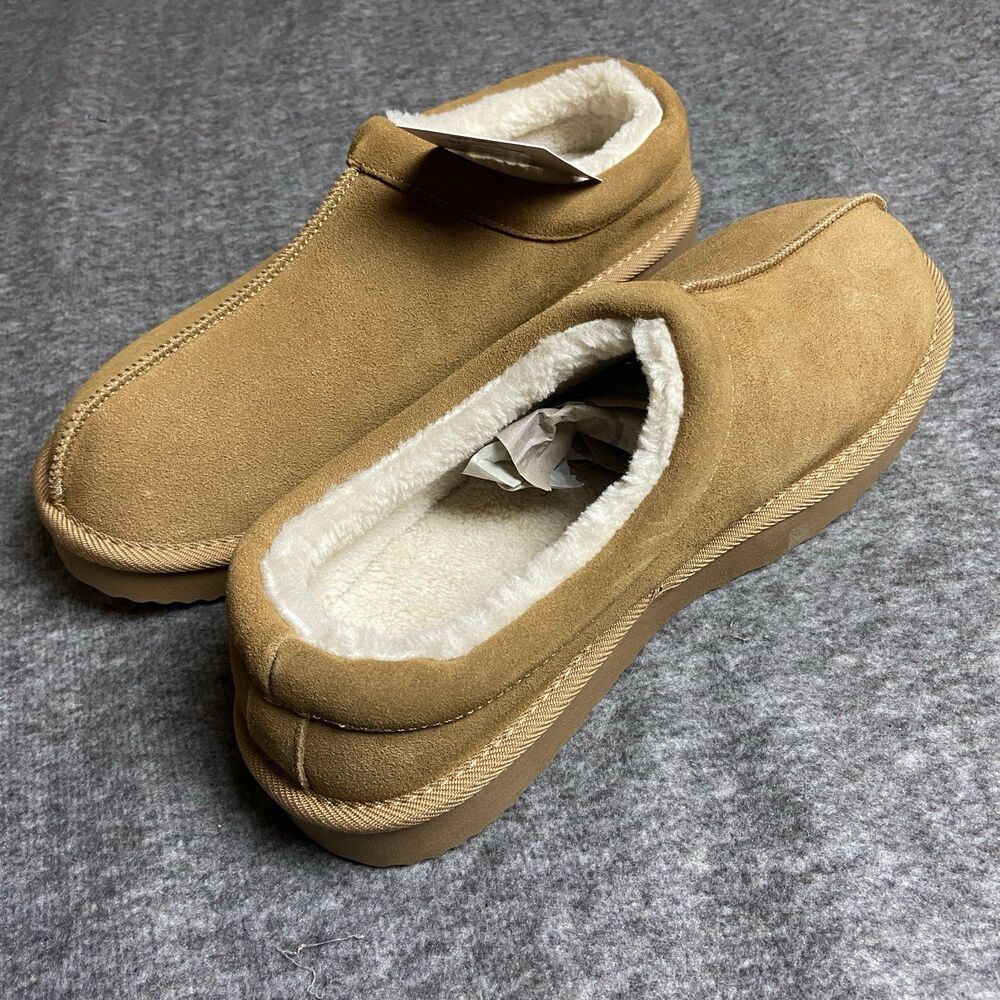 Auden Swede Leather Slippers Womens Size 11 Brown/Kaya
